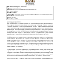 Caribbean Centre for Renewable Energy and Energy Efficiency (CCREEE) - Executive Director (Barbados)